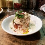 イルピアット - タラ白子のブルスケッタ アンチョビクリーム煮