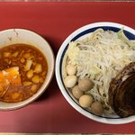 蓮爾 - 料理写真:【2019.10.8】小つけ麺880円+巻きチャー200円+うずら100円