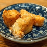 あそこ - お通し」・・・・・平目の西京味噌漬けの揚げ物