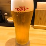 箱崎 井のかわず - まずは 生で乾杯ね～