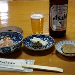 昔のきりたんぽや - ビールとお通し