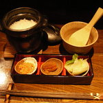 Honoka - 一人用のお釜で炊き上げる釜炊きごはんです。