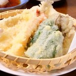 鴨川 - 天ぷらの盛合せ