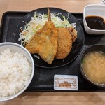 Yoshinoya - ミックスメンチカツ定食（648円＋税）