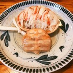 おでん 高砂 - カニ面は金沢おでんの季節限定の具材で、香箱蟹の甲羅の部分に蟹身や内子・外子と呼ばれる卵を詰めたものです^ ^