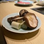 雪月花 たなかさとる - 三重県産原木しいたけ、京都産海老芋、群馬の下仁田ねぎ