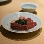 雪月花 たなかさとる - 神戸牛ホルモン盛り合わせ(小腸、ミノ、ハツ、レバー)