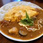 あまから家・足穂 - インドオムカレー、Cセット…1600円＋大盛り…150円