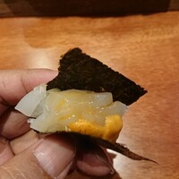寿司 あさ海 - イカウニの海苔巻き