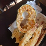 たらいうどん椛や - カボチャが輪切りそのまま