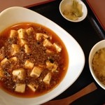 桔梗 - 「麻婆豆腐ランチ」６９０円・・・ご飯との相性もぴったりで、“おかわり”もOKです。