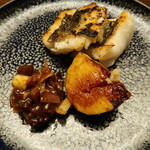 木山 - 穴子白焼き、焼き無花果