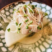 あそび割烹 さん葉か - 薩摩若鶏と大根のあっさり煮　栃木県武藤農園の無農薬大根