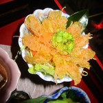 本家伴久 - 前菜（蕗の薹の天麩羅）