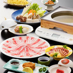 Kagoshima Kurobuta Roppakutei - 【黒豚しゃぶ薩摩懐石コース】自慢の黒豚しゃぶしゃぶと薩摩郷土料理も味わえるお勧めのコース。