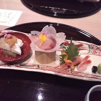 札幌 なだ万雅殿 - 『春陽』～お造り　桜鯛の酒蒸しほか