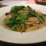 TRATTORIA IL PONTE - 菜の花とドライトマトのペペロンチーノ