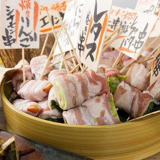 [Getting a lot of attention on SNS♪] A Hakata specialty! Vegetable wrapped skewers are very popular!