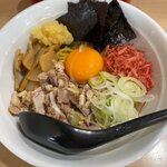 MONCHAN RAMEN SHUN - 海老油そば　800円　　あと飯付きです