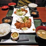 Zentei Echigonodaidokoro - カキフライランチ（ご飯大盛り）