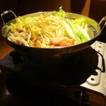 心人 - 〆の鍋がセットしてありました。　　　　　2019.12.06