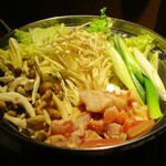 心人 - 〆の鍋がセットしてありました。　　　　　2019.12.06