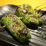 心人 - ピーマンの焼き具合。 裏側です。　　　　　2019.12.06