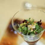 トゥ・ラ・ジョア - オマールブルーと鳴門金時のカクテル☆