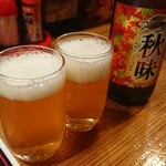 だるまや　一成 - 瓶ビール（キリン秋味）