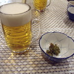 うなぎ神原 - ビールとお通し