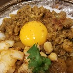 スパイスポスト -  チキン＆キーマ合がけカレー（卵黄付き）