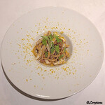 カーサ・デル・チーボ - 烏賊の腑腸を練り込んだBavette､真烏賊の煮込みｿｰｽ､Bottarga