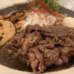 饗 くろ喜 - 松茸と牛ロースの和えそば（2,500円）※限定麺　2019.10