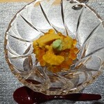 北新地 すし通 - ウニとイクラのミニ丼