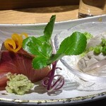 北新地 すし通 - 漬け鰤と鮟肝