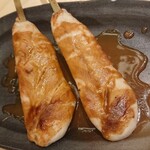 博多かわ屋 - シギ焼き(鶏のササミにワサビ醤油タレ) ¥180