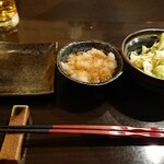 Kawakami - 大根おろし&キャベツ(お通し)