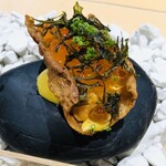 サンプリシテ - いくら　あん肝　蕎麦粉のガレット
