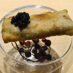 サンプリシテ - ワカサギの春巻き　キャビア