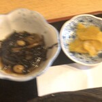 信州そば - 小鉢と香の物