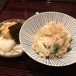 日本料理 雄 - ホタテの炊き込みご飯