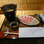 そば処 楽一 - イベリコ豚のしゃぶしゃぶ。