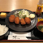 Kakito Kokusan Wagyuu Shinagawa Shouten - 牡蠣フライ定食950円