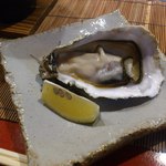 そば処 楽一 - 牡蠣の陶板蒸し。