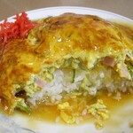 きりん - 天津飯 750円 ＋ 大盛り 100円 ＝ 850円（税込）。　　　　　2019.12.09