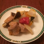 中国レストラン 桃花林 - 豚フィレ肉とカボチャの炒め