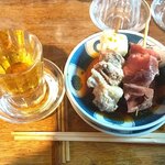 宇ち多゛ - 私のポジショニング(笑)です。食べ終わった串を箸置きにするのが常連さんですね・・