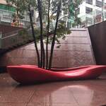 リトル泰興楼 - 外の階段所、水が流れてる。