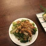 立ち呑み くにし - ブロッコリーとエビのアンチョビ和え