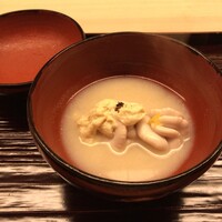 道人 - 椀物：くもこ 白味噌 湯葉 黒七味 柚子